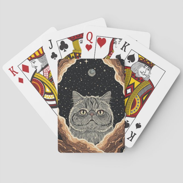 Jeu De Cartes Chat Cosmique (dos)