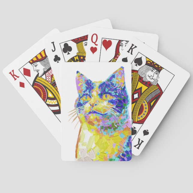 Jeu De Cartes Chat dans le bouton Lumière du Soleil (dos)