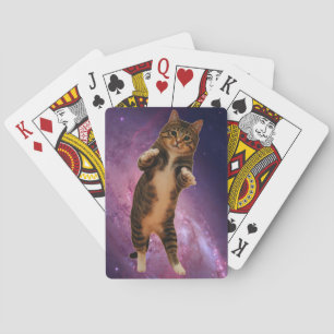 Jeu De Cartes Chat dans l'espace - cartes de jeu