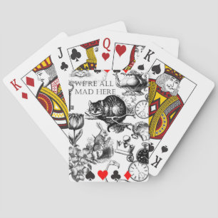 Jeu De Cartes Chat de Cheshire classique alice au pays des merve