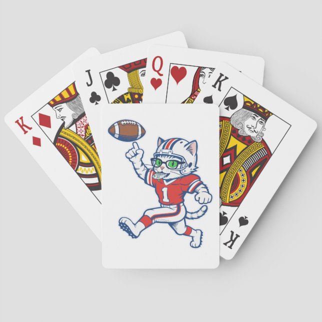 Jeu De Cartes Chat de foot drôle (dos)
