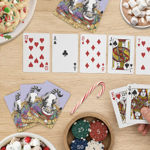 Jeu De Cartes Chat de Noël à la lavande jouet et drôle