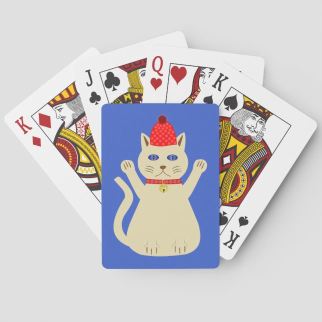 Jeu De Cartes Chat de Noël mignon (dos)