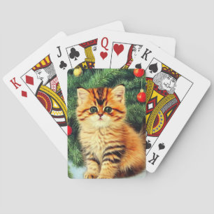 Jeu De Cartes Chat de Noël Vintage