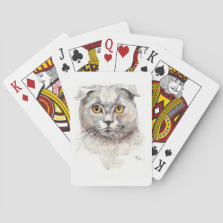 Jeu De Cartes Chat de pli d'écossais