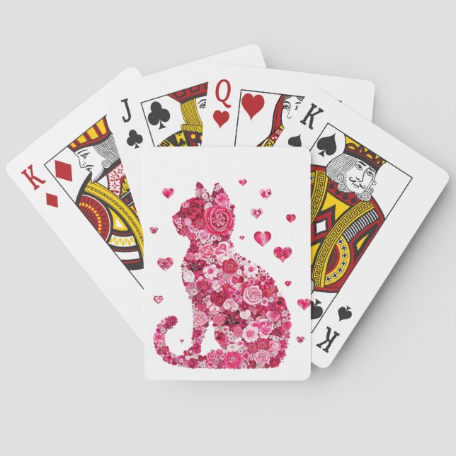 Jeu De Cartes Chat de Rose (dos)