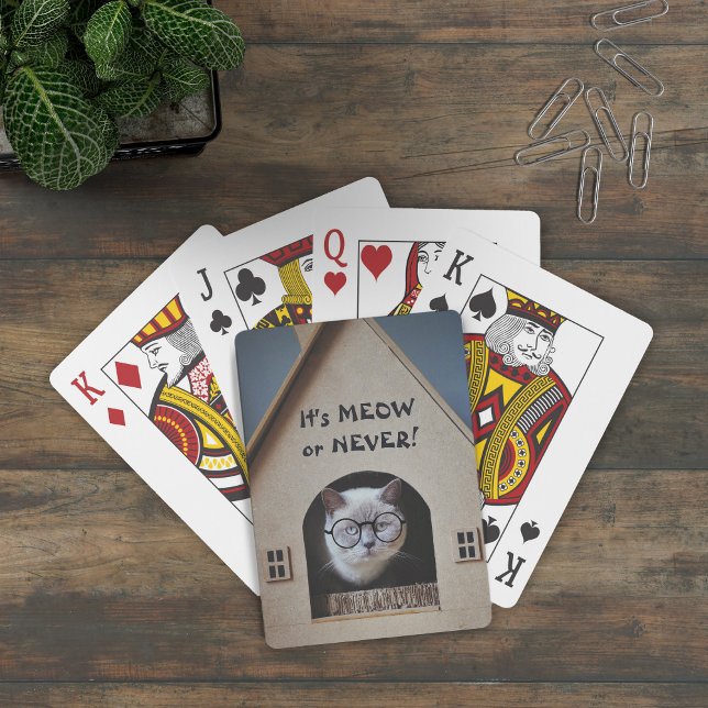 Jeu De Cartes Chat drôle portant des lunettes Citation C'est mia (Créateur téléchargé)