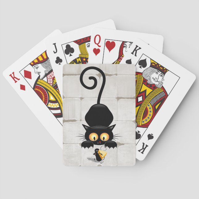 Jeu De Cartes Chat et souris avec des personnages de dessin amus (dos)