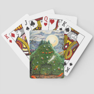 JEU DE CARTES CHAT GHOSES DANS NEUF CIMETIÈRE DE VIE, ART FOLK É