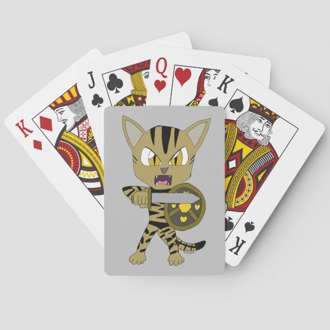 Jeu De Cartes Chat guerrier Chibi (dos)