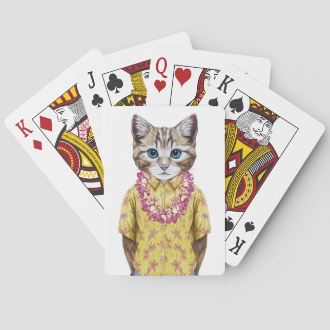 Jeu De Cartes Chat Hawaïen Kitty (dos)