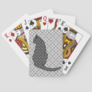 Jeu De Cartes Chat japonais - Kimono noir et blanc