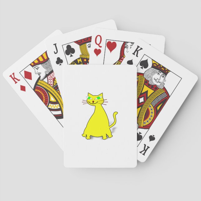 Jeu De Cartes Chat jaune gras (dos)