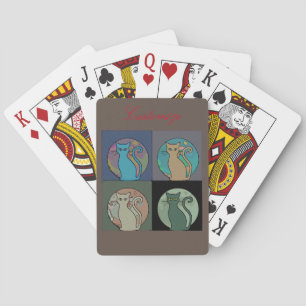 Jeu De Cartes Chat Lady Multi Chats assis Thunder_Cove