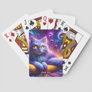Jeu De Cartes Chat mignon bleu violet Imaginaire