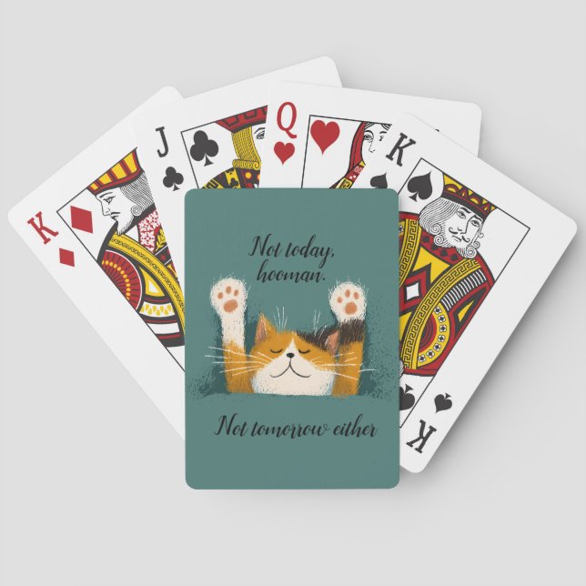 Jeu De Cartes Chat mignon drôle qui fait la sieste (dos)