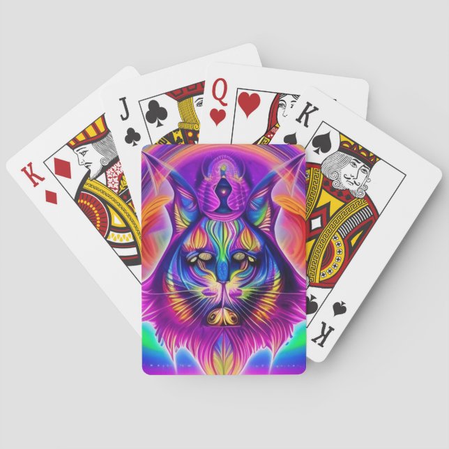 Jeu De Cartes chat mystique jouer aux cartes (dos)