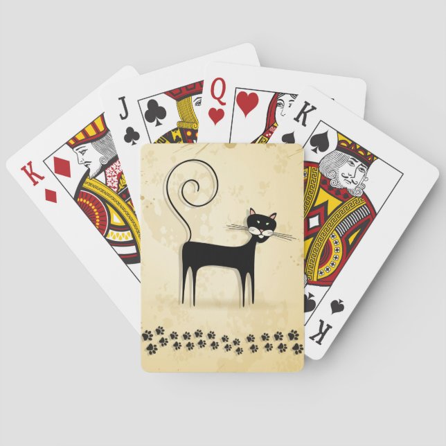 Jeu De Cartes chat noir (dos)