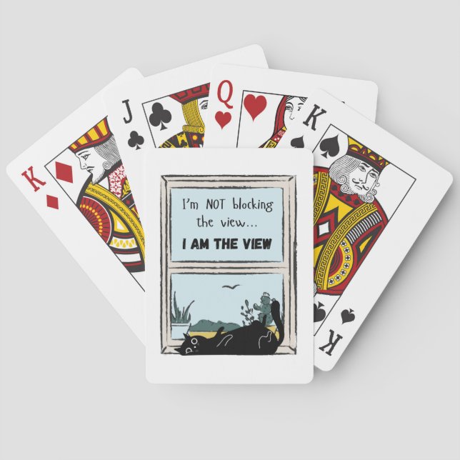Jeu De Cartes Chat noir drôle, je suis la vue  (dos)