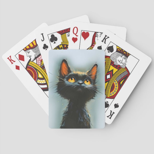 Jeu De Cartes Chat noir enchanté (dos)