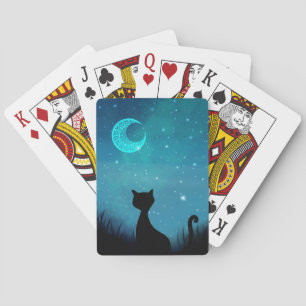 Jeu De Cartes Chat noir étincelle ciel nocturne illustration mod