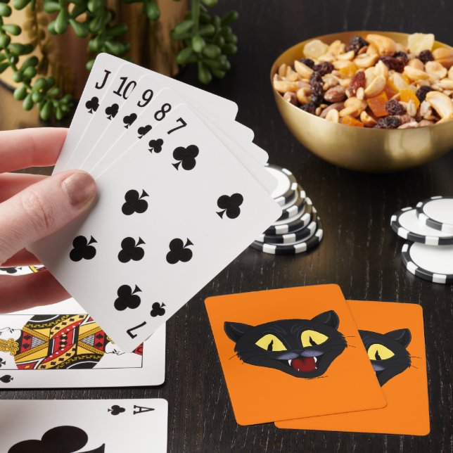 Jeu De Cartes Chat noir Halloween  (In Situ)