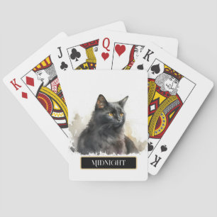 Jeu De Cartes Chat noir magnifique Personnaliser