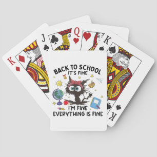 Jeu De Cartes Chat noir Retour à l'école Son Im fin Partout