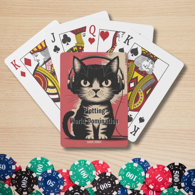 Jeu De Cartes Chat Noir Rétro, Complotant la Domination Mondiale (Créateur téléchargé)