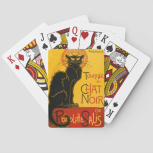 Jeu De Cartes Chat noir vintage Art Nouveau Conversation Noir St