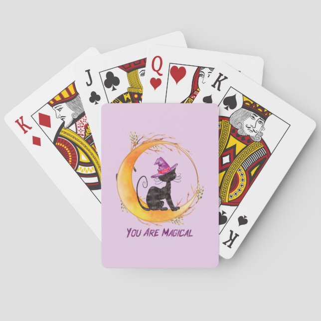 Jeu De Cartes Chat noir - Vous êtes magique (dos)