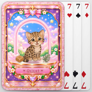 Jeu De Cartes Chat Ocicat, Art Kawaii