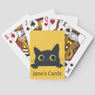 Jeu De Cartes Chat personnalisé jouant aux cartes,