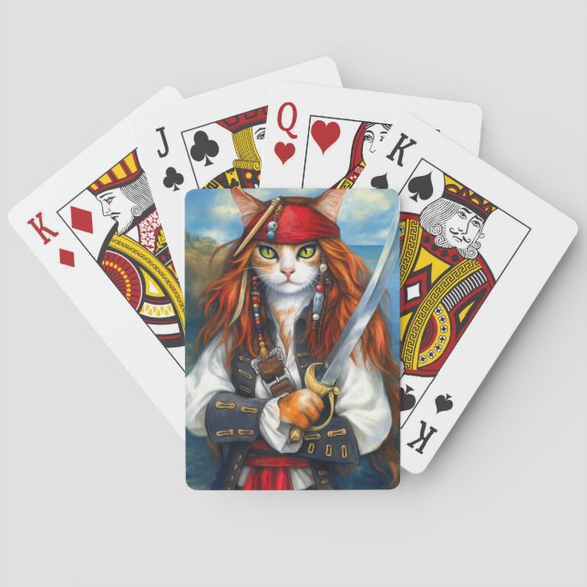 Jeu De Cartes Chat pirate de Swashbuckler | Imaginaire Caractère (dos)