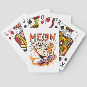 Jeu De Cartes Chat qui fait du skate Meow