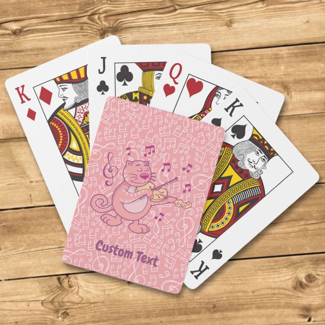 Jeu De Cartes Chat rose avec Violon Jouer des cartes (Créateur téléchargé)