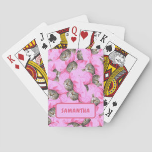 Jeu De Cartes Chat rose Funny personnalisé
