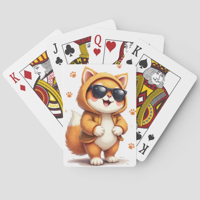 Jeu De Cartes Chat Sibérien Mignon Drôle (dos)