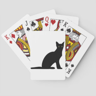 Jeu De Cartes Chat Silhouette Lecture Cartes