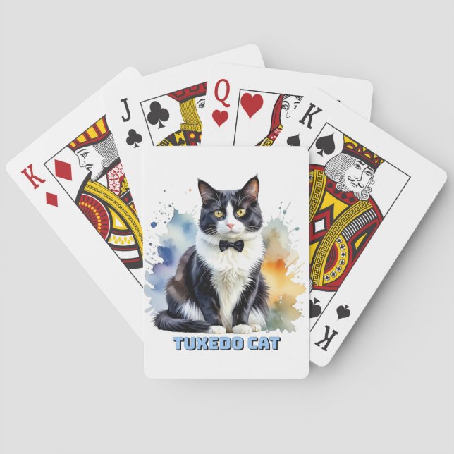 Jeu De Cartes Chat smoking élégant (dos)
