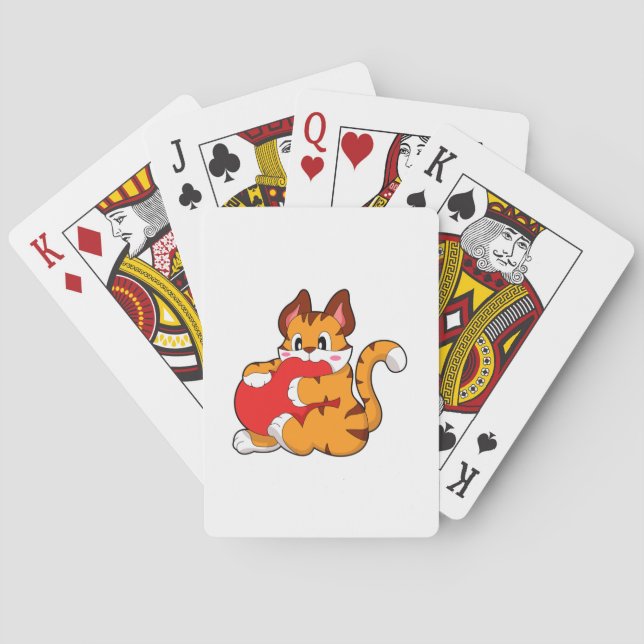 Jeu De Cartes Chat tigre à l'amour avec coeur.PNG (dos)