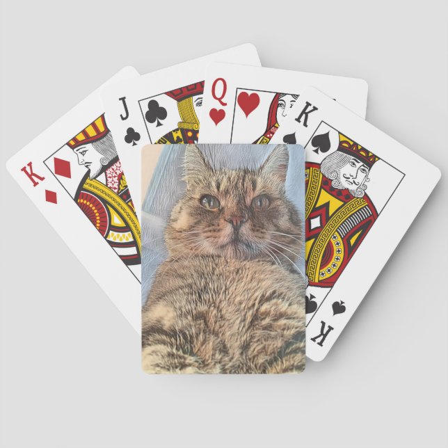Jeu De Cartes Chat Tigre Majestueux  (dos)