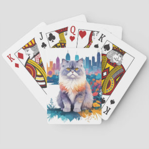 Jeu De Cartes Chat Vintage Animal Nature Environnement Art Peint
