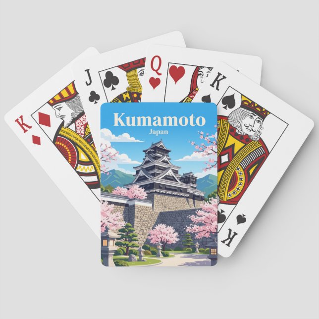 Jeu De Cartes Château de Kumamoto Japon (dos)