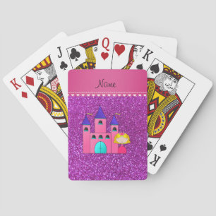 Jeu De Cartes Château de princesse personnalisé néon violet pail