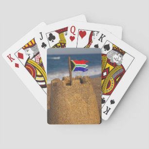 Jeu De Cartes Château de Sable Avec Drapeau Sud-Africain, Umhlan
