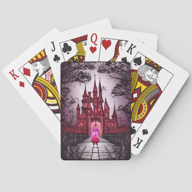 Jeu De Cartes Château Rouge Gothique (dos)
