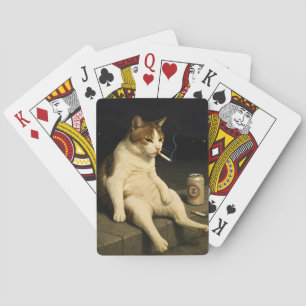 Jeu De Cartes Chaton Cigarette Drôle Chat Qui Fume Mème Générati