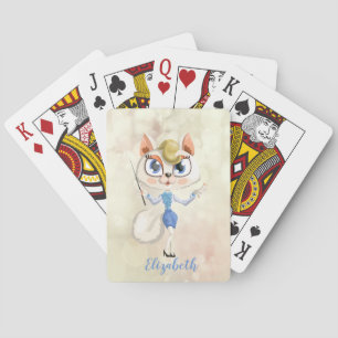 Jeu De Cartes Chaton de dessin animé adorable, Bokeh-Personnalis