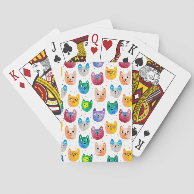 Jeu De Cartes Chats aquarelles et amis (dos)